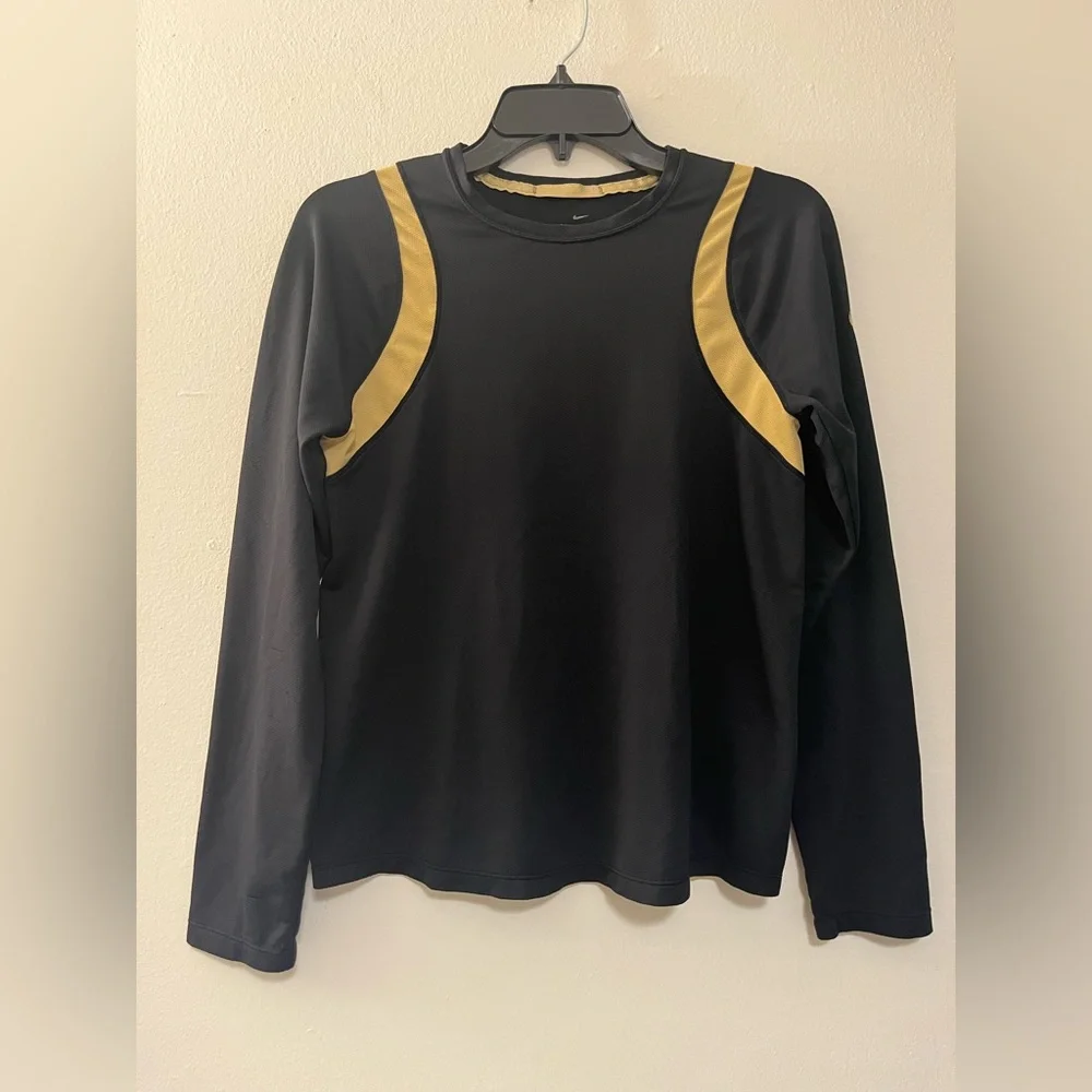Nike Gold and Black Soccer Shirt